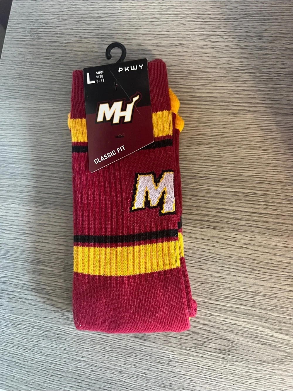 Miami Heat Athletic Crew Socks size L
